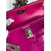 Hermes Kelly Mini II Sellier Handmade Bag In Rose Scheherazade Shiny Alligator Leather