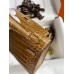 Hermes Kelly Mini II Sellier Handmade Bag In Ficelle Shiny Alligator Leather