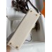 Hermes Kelly Mini II Sellier Bicolor Handmade Bag in Craie and Trench Epsom Calfskin