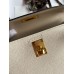 Hermes Kelly Mini II Sellier Bicolor Handmade Bag in Craie and Trench Epsom Calfskin