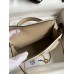 Hermes Kelly Mini II Sellier Bicolor Handmade Bag in Craie and Trench Epsom Calfskin