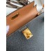 Hermes Kelly Mini II Sellier Bicolor Handmade Bag in Black and Gold Epsom Calfskin