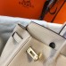 Hermes Birkin 25cm Bag In Beige Clemence Leather GHW