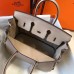 Hermes Birkin 25cm Bag In Beige Clemence Leather GHW