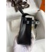 Hermes Kelly Mini II Sellier Handmade Bag In Black Box Calfskin