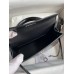 Hermes Kelly Mini II Sellier Handmade Bag In Black Box Calfskin