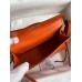 Hermes Kelly Mini II Sellier Handmade Bag In Orange Chevre Mysore Leather