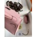 Hermes Kelly Mini II Sellier Handmade Bag In Rose Sakura Chevre Mysore Leather