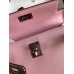 Hermes Kelly Mini II Sellier Handmade Bag In Rose Sakura Chevre Mysore Leather
