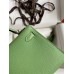 Hermes Kelly Mini II Sellier Handmade Bag In Vert Criquet Chevre Mysore Leather