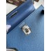 Hermes Kelly Mini II Sellier Handmade Bag In Blue Agate Epsom Calfskin