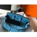 Hermes Birkin 25cm Bag In Blue Jean Clemence Leather GHW