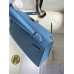 Hermes Kelly Mini II Sellier Handmade Bag In Blue Paradise Epsom Calfskin