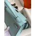 Hermes Kelly Mini II Sellier Handmade Bag In Blue Zephyr Epsom Calfskin