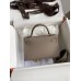 Hermes Kelly Mini II Sellier Handmade Bag In Gris Asphalt Epsom Calfskin
