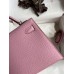 Hermes Kelly Mini II Sellier Handmade Bag In Mauve Sylvestre Epsom Calfskin