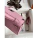 Hermes Kelly Mini II Sellier Handmade Bag In Mauve Sylvestre Epsom Calfskin