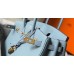 Hermes Birkin 25cm Bag In Blue Lin Clemence Leather GHW