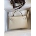 Hermes Kelly Mini II Sellier Handmade Bag In Nata Epsom Calfskin