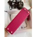 Hermes Kelly Mini II Sellier Handmade Bag In Rose Red Epsom Calfskin