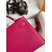 Hermes Kelly Mini II Sellier Handmade Bag In Rose Red Epsom Calfskin