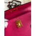 Hermes Kelly Mini II Sellier Handmade Bag In Rose Red Epsom Calfskin