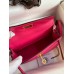 Hermes Kelly Mini II Sellier Handmade Bag In Rose Red Epsom Calfskin