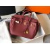 Hermes Birkin 25cm Bag In Bordeaux Clemence Leather GHW