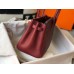 Hermes Birkin 25cm Bag In Bordeaux Clemence Leather GHW