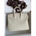 Hermes Birkin 25 Retourne Handmade Bag In Beton Matte Alligator Leather