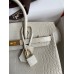Hermes Birkin 25 Retourne Handmade Bag In Beton Matte Alligator Leather