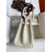 Hermes Birkin 25 Retourne Handmade Bag In Beton Matte Alligator Leather