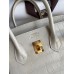 Hermes Birkin 25 Retourne Handmade Bag In Beton Matte Alligator Leather