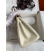 Hermes Birkin 25 Retourne Handmade Bag In Nata Matte Alligator Leather