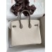 Hermes HSS Birkin 25 Bicolor Bag in Craie and Gris Asphalt Epsom Calfskin