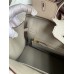 Hermes HSS Birkin 25 Bicolor Bag in Craie and Gris Asphalt Epsom Calfskin