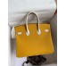 Hermes HSS Birkin 25 Bicolor Bag in Jaune dor and Craie Epsom Calfskin