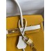 Hermes HSS Birkin 25 Bicolor Bag in Jaune dor and Craie Epsom Calfskin