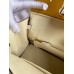 Hermes HSS Birkin 25 Bicolor Bag in Jaune dor and Craie Epsom Calfskin