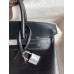 Hermes Birkin 25 Retourne Handmade Bag In Black Box Calfskin