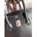 Hermes Birkin 25 Retourne Handmade Bag In Black Box Calfskin