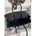 Hermes Birkin 25 Retourne Handmade Bag In Black Box Calfskin