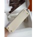 Hermes Kelly Mini II Sellier Handmade Bag In Craie Swift Calfskin