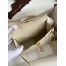 Hermes Kelly Mini II Sellier Handmade Bag In Craie Swift Calfskin
