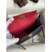 Hermes Kelly Mini II Sellier Tri-color Bag In Black/Blue Indigo/Red Calfskin