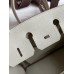 Hermes Birkin 25 Retourne Handmade Bag In Pearl Grey Clemence Leather