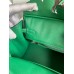 Hermes Birkin 25 Retourne Handmade Bag In Vert Vertigo Clemence Leather