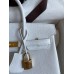 Hermes Birkin 25 Retourne Handmade Bag In White Clemence Leather
