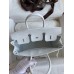 Hermes Birkin 25 Retourne Handmade Bag In White Clemence Leather
