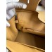 Hermes Birkin 25 Retourne Handmade Bag In Biscuit Epsom Calfskin
